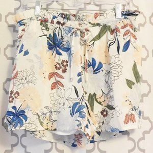 Doe & Rae Elastic Waist Floral PJ Shorts - M (NWT)